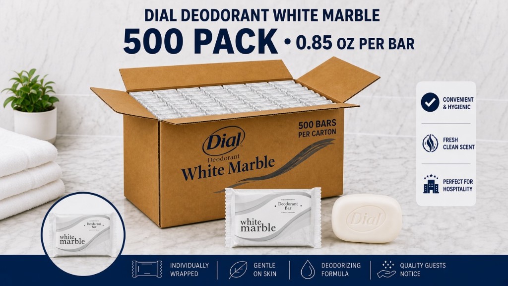 DIA00194A Dial White Marble deodorant bar, 500 pack, 0.85 oz per bar