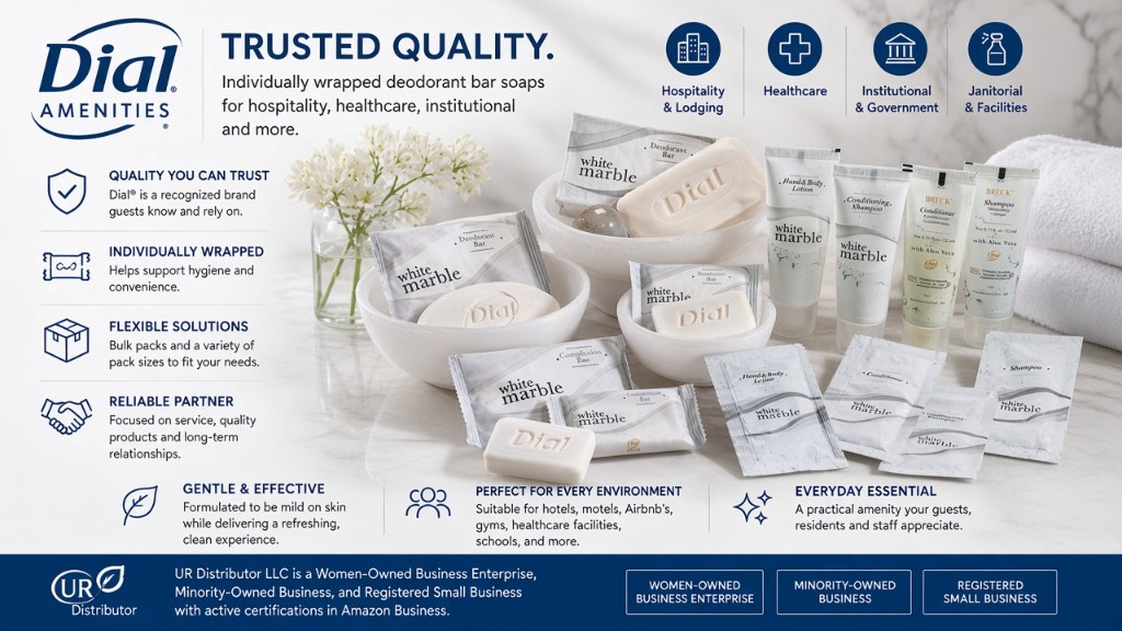 Dial Amenities: Trusted quality. White Marble group.