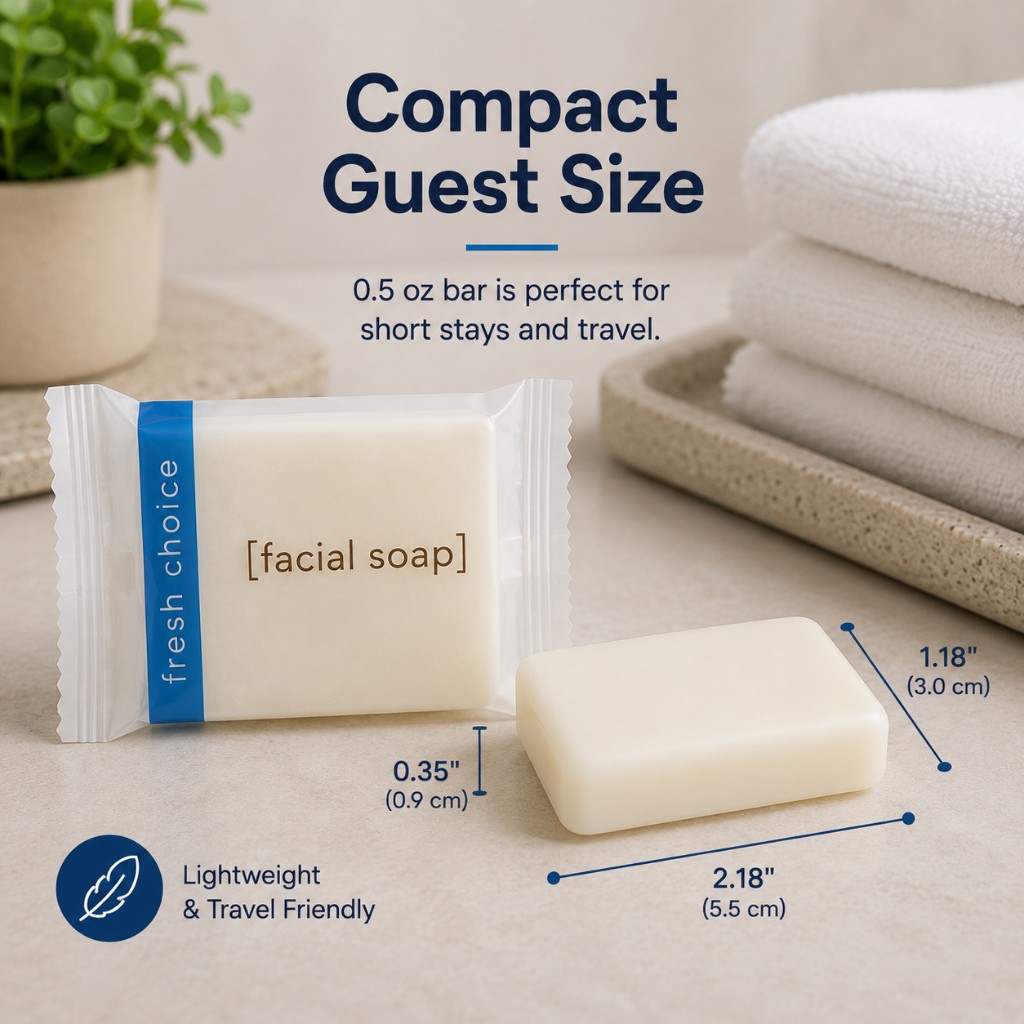 Fresh Choice #3/4 compact guest size 0.5 oz bar dimensions