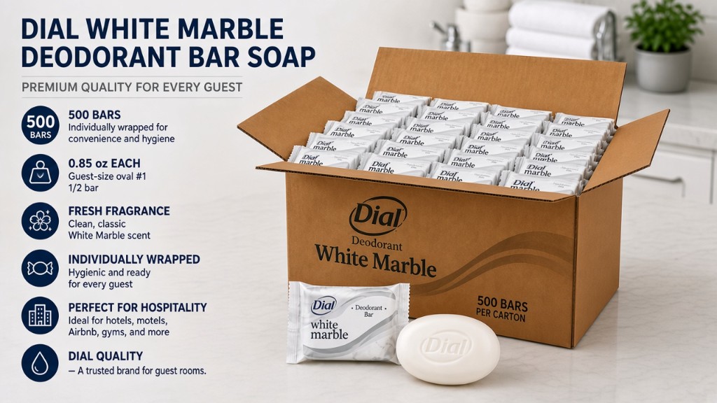 [DIA00194A] Dial White Marble deodorant bar #1 1/2 (DIA00194A) - 500/case