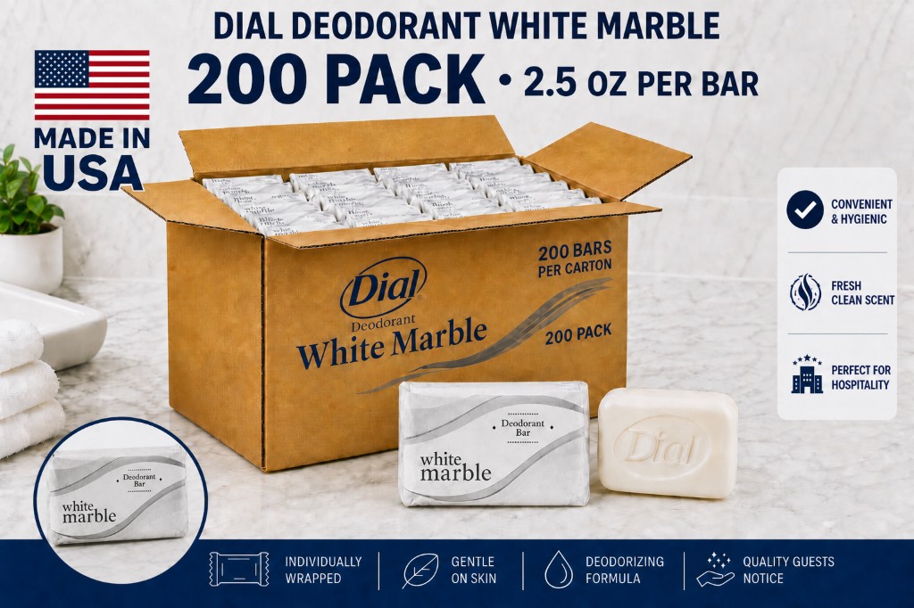 Dial White Marble deodorant bar #2 1/2 (DIA00197A) - 200/case